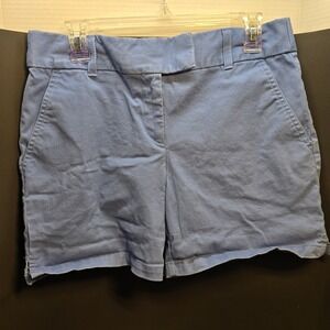 LOFT Riviera Shorts Womens‎ Size 4 Blue Solid Casual Chino Everyday
